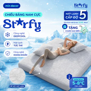 Chiếu Băng Nam Cực Starfy Mịn Decor, Mát Lạnh Cấp Độ 5, Chiếu Điều Hoà Băng Lạnh Mát Lạnh, Chống Nóng Lưng