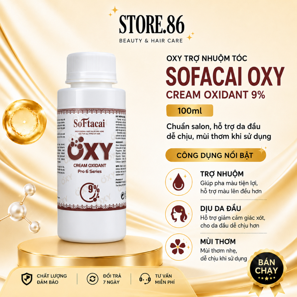 Oxy trợ dưỡng nhuộm tóc size:100ml chuẩn salon chống sót da đầu không hại tóc và da đầu mùi thơm