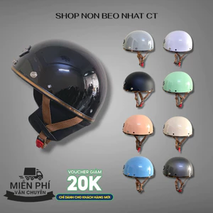 Mũ Bảo Hiểm 1/2 NAPOLI, Kiểu Dáng Nửa Đầu Trendy Unisex- Miễn Phí Vận Chuyển