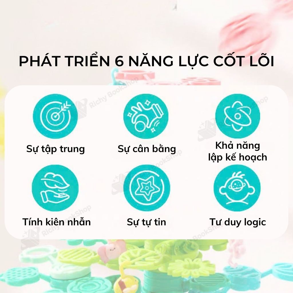Đồ chơi xếp hình cây cân bằng, đồ chơi giáo dục Mideer Educational Balance Blocks - Strack a Tree