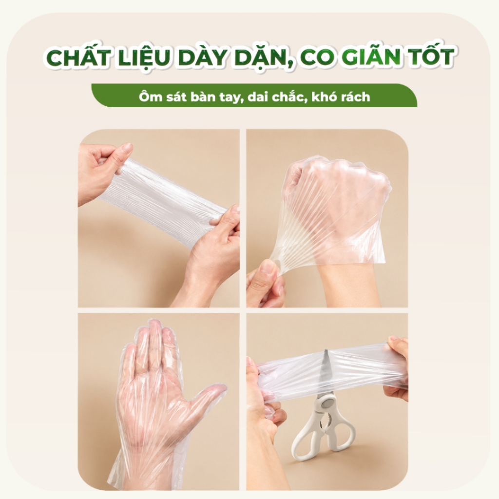 (300 CÁI) Găng Tay Đa Dụng TPE TOPGIA Dạng Rút Treo Tường, Kèm Móc Treo, An Toàn Vệ Sinh