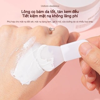 Cọ đắp mặt nạ mini cán ngắn chất silicone giả mới, tán kem mặt nạ đất sét tiện dụng cho da mặt