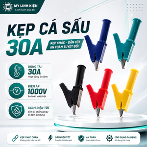 Kẹp cá sấu đồng 30A cách điện chất lượng cao chính hãng