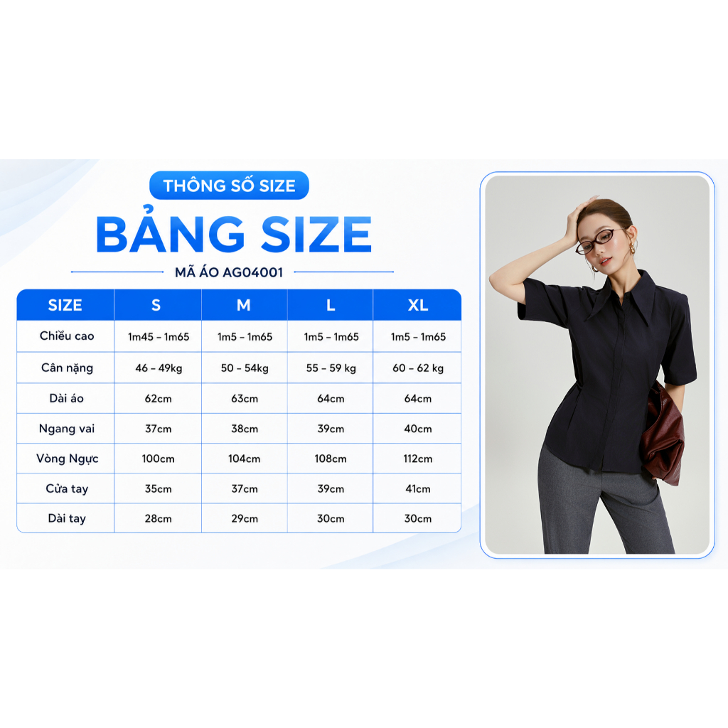 Áo Sơ Mi Nữ Tay Lửng GUMAC Form Suông Cổ Nhọn Kèm Dây Buộc Eo Điểm Nhấn Trẻ Trung AG04001