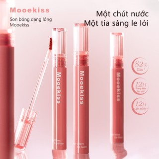 [KOL] Combo 2 Son Bóng Dạng Lỏng Mooekiss Tint Bóng Căng Mọng Môi Dưỡng Ẩm Giữ Màu Lâu Trôi 12H Chính Hãng S01