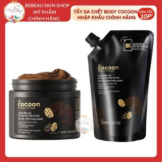 Tẩy Da Chết body Cocoon Cà Phê Đắk Lắk Làm Sạch Sẽ Mịn Màng Cơ Thể 200ml - Bebeau