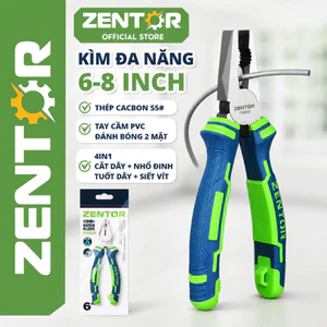 Kìm Đa Năng 6-8-9 inch Zentor Chính Hãng - Chất Liệu Thép Carbon Siêu Bền - Kìm Tuốt Dây Điện Cắt Dây Đa Năng