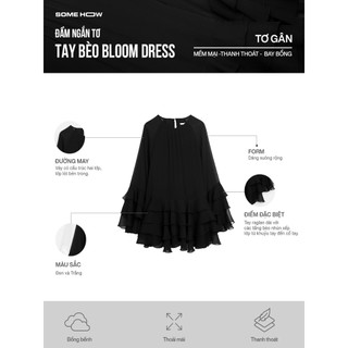 [N6] Đầm Ngắn Tơ Tay Bèo Bloom Dress, Chất Vải Tơ Gân Thoải Mái, WDN173, SOME HOW STORE