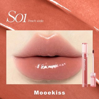 [KOL] Combo 2 Son Bóng Dạng Lỏng Mooekiss Tint Bóng Căng Mọng Môi Dưỡng Ẩm Giữ Màu Lâu Trôi 12H Chính Hãng S01