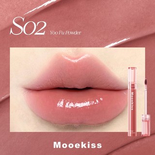 [KOL] Combo 2 Son Bóng Dạng Lỏng Mooekiss Tint Bóng Căng Mọng Môi Dưỡng Ẩm Giữ Màu Lâu Trôi 12H Chính Hãng S01