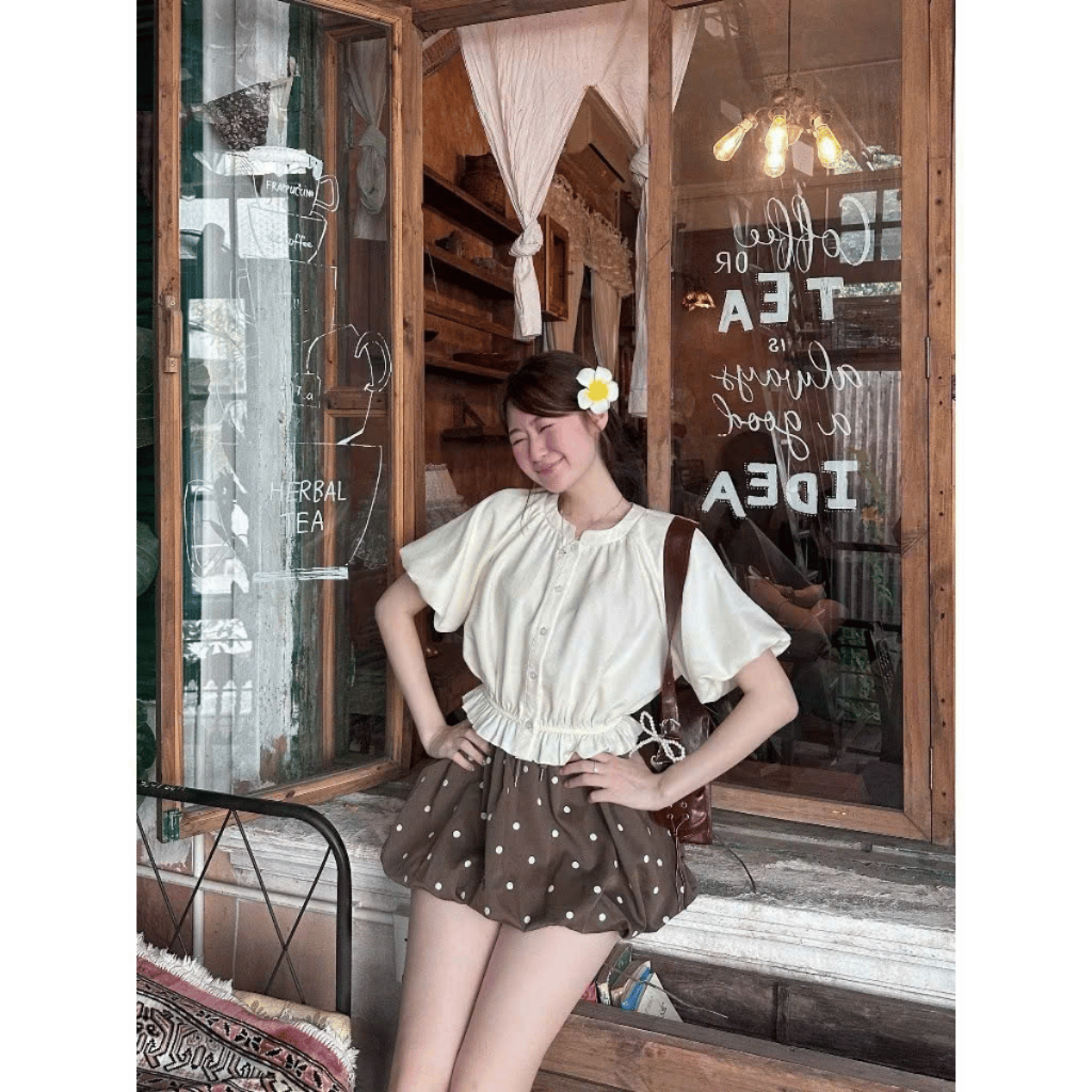 Áo babydol cúc cài tay bồng hàng QC 228 A223