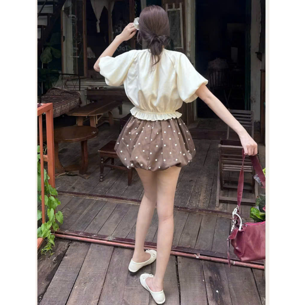 Áo babydol cúc cài tay bồng hàng QC 228 A223