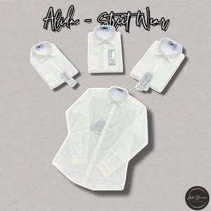 ⚡️[Hight Quality] Áo Sơ Mi Trắng Đen Ngắn Tay D100 Shirts - Điềm Nhấn Obi Dệt Kim Cao Cấp Loại 1