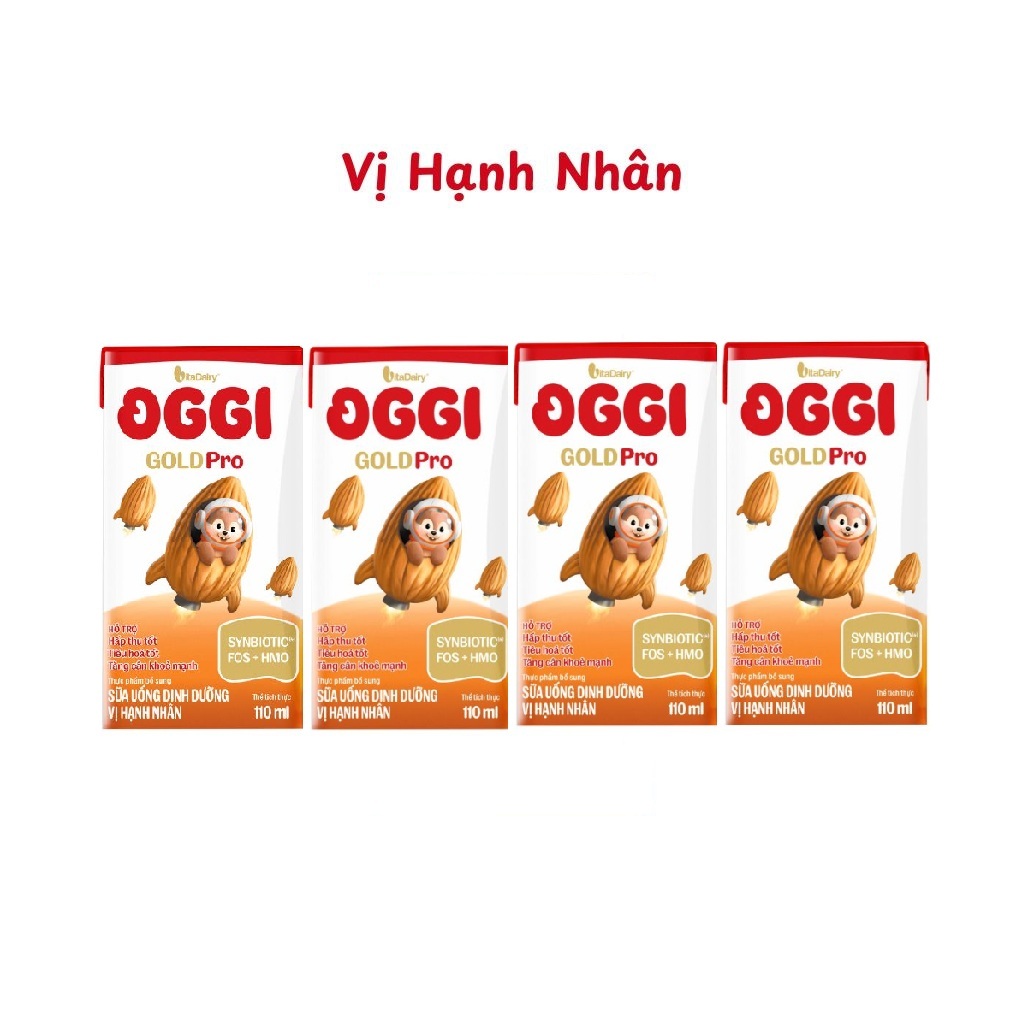 [QUÀ TẶNG KHÔNG BÁN] Lốc SBPS Oggi Gold Pro hạnh nhân 110ml