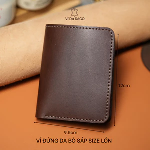 Ví Đứng Nam , Da Bò Sáp Và Da Bò Nappa Mềm, Bảo Hành 12 Tháng , Thương Hiệu Ví Da SAGO (SG01)