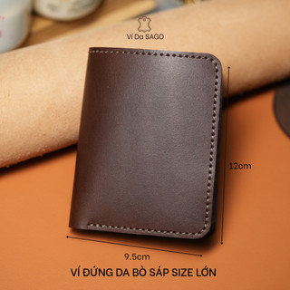 Ví Đứng Nam , Da Bò Sáp Và Da Bò Nappa Mềm, Bảo Hành 12 Tháng , Thương Hiệu Ví Da SAGO (SG01)