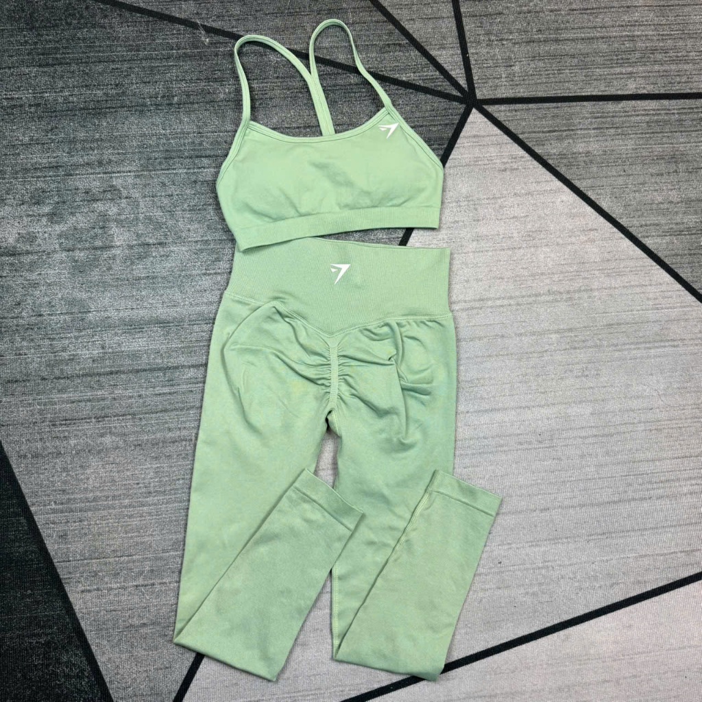 Bộ Quần Áo Tập Gym,Yoga (Quần Legging + Áo Bra),Chất Liệu Dệt Kim 10% Elast Cao Cấp Tôn Form,Tôn Dáng GB258