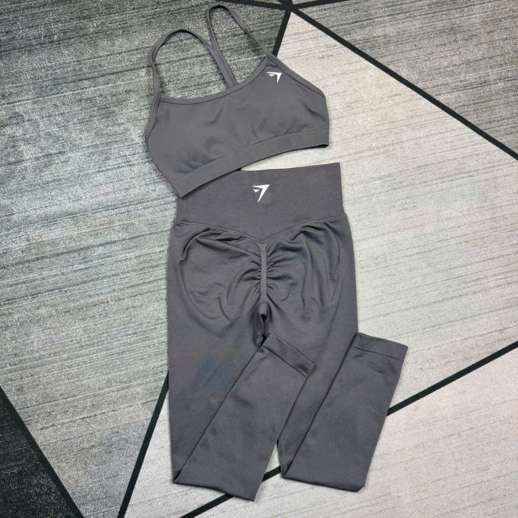 Bộ Quần Áo Tập Gym,Yoga (Quần Legging + Áo Bra),Chất Liệu Dệt Kim 10% Elast Cao Cấp Tôn Form,Tôn Dáng GB258