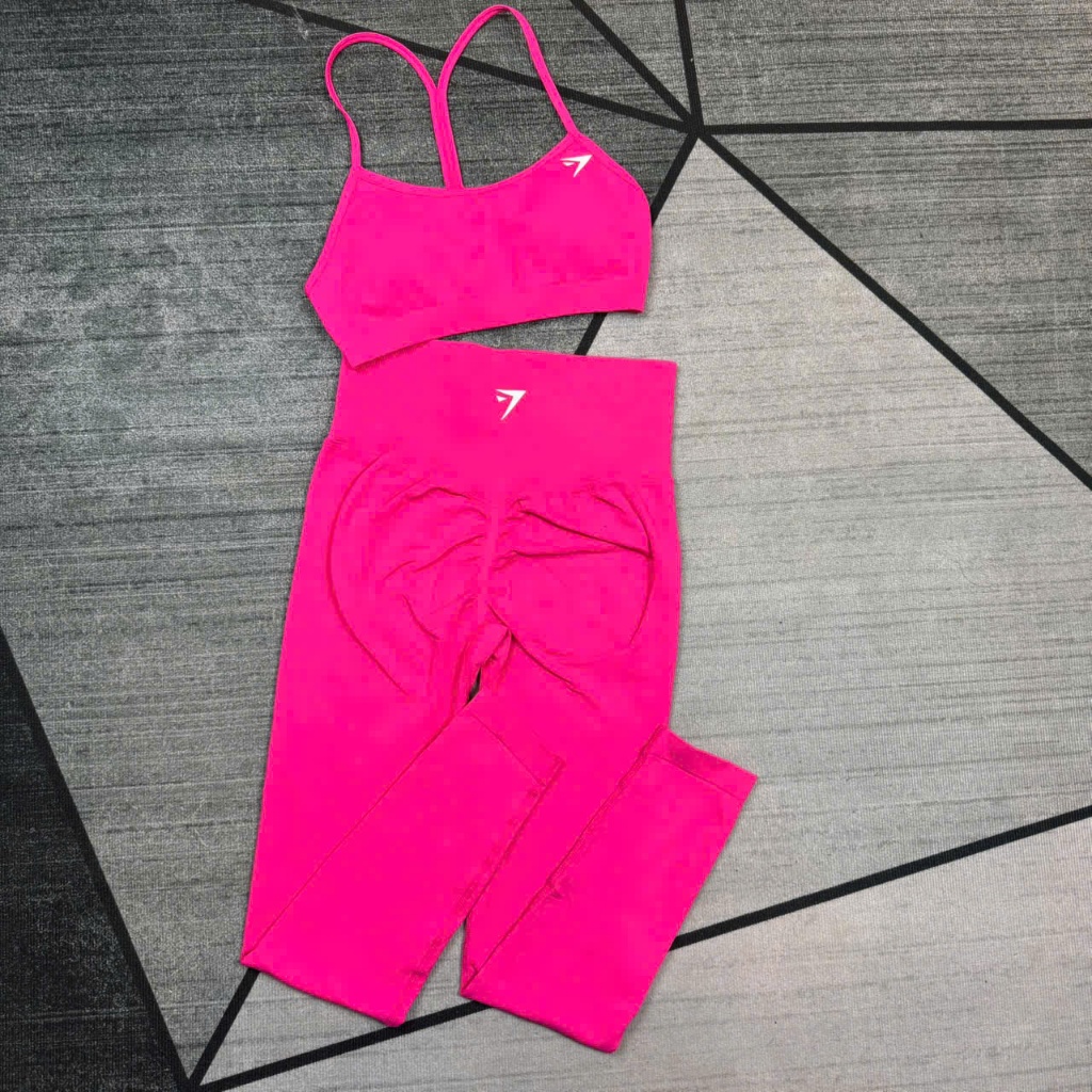 Bộ Quần Áo Tập Gym,Yoga (Quần Legging + Áo Bra),Chất Liệu Dệt Kim 10% Elast Cao Cấp Tôn Form,Tôn Dáng GB258