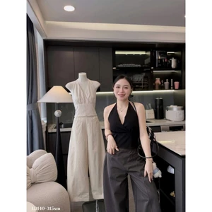 SET ÁO CỔ YẾM PHỐI QUẦN 2 TÚI NGANG, SET ĐỒ NỮ CÁ TÍNH TRẺ TRUNG | MEOINDAHOUSE