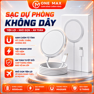 Sạc Không Dây Từ Tính Nhanh 20W Cho iPhone & Thiết Bị Hỗ Trợ Từ Tính – Sạc Nam Châm Hít Chặt, Sạc Nhanh Ổn Định