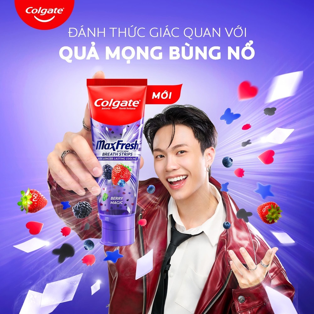 Bộ 3 Kem đánh răng Colgate MaxFresh Hương nhiệt đới, tinh thể cầu vồng the mát 100g/ tuýp