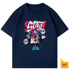 ÁO THUN OVERSIZE UNISEX "STAY HOME" GRAFFITI – THIẾT KẾ THỜI TRANG THEO GU RIÊNG CỦA BẠN!
