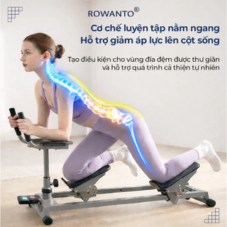 Máy Tập Bụng & Lưng Đa Năng Rowanto Spinecare S20 Pro Massage đánh tan mỡ bụng giúp thư giãn vai và lưng