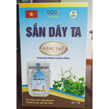 [OCOP - 1000g] Bột Sắn Dây Ta Đặng Tạo - Chuẩn Sắn Dây Ta Nguyên Chất (giống lá to, ngọn to) giúp bồi bổ sức khỏe