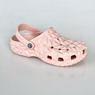 [Tặng Charm + Móc Khóa Chính Hãng] Dép Sục Màu Hồng WABIS Kim Cương Đế 3cm Không Thấm Nước, Chống Trượt [WUC-V3]