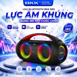 🔈Loa Bluetooth BKK B63 chỉnh BASS ĐẬP CĂNG, đèn led RGB kết nối loa đôi, âm thanh Vòm, BASS CĂNG SÂU