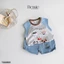 Bộ ba lỗ tanktop puppy năng động cho bé trai, bộ ba lỗ cánh rơi áo cotton phối quần bò cho bé