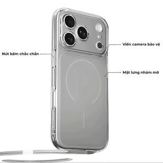 Ốp lưng nhám silicon mềm cho iphone 11 - 17promax | chống bám vân tay | cụm camera kéo dài giống ip17promax | bảo vệ cam