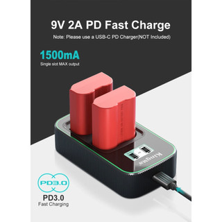 Kingma EN-EL15C 2600mAh | Pin và sạc máy ảnh Nikon ZR Z63 Z52 Zf Z8 Z5 Z6 Z7 Z6iii V1 D500 D600 D800 D7000 el15 el15c