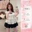 Áo babydoll ren tầng GUMIN thiết kế áo đính nơ ngực tiểu thư, áo ren nữ sang chảnh