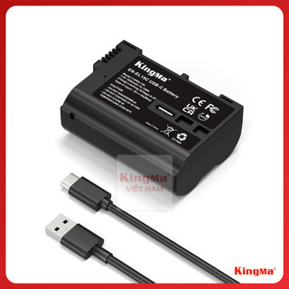 Kingma EN-EL15C 2600mAh Type-C | Pin dung lượng cao Nikon ZR Z63 Z52 Zf Z8 Z5 Z6 Z7 Z6iii V1 D500 D600 D800 el15 el15c