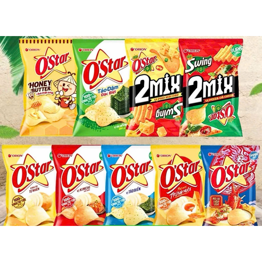 Giá Rẻ) Combo 10 Gói BIM BIMMMMMMMMM Oshi Bánh Snacks Gói 32g