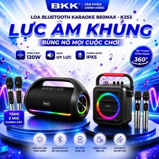🔥Loa KARAOKE BKK tặng kèm 2 Mirco, Bass căng đa dạng cổng kết nối cắm Mic rời Chỉnh Bass kết nối đôi
