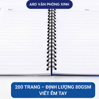 Sổ lò xo Grand A4 200 trang giấy 80gsm, sổ ghi chép học tập văn phòng màu ngẫu nhiên