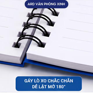 Sổ lò xo Grand A4 200 trang giấy 80gsm, sổ ghi chép học tập văn phòng màu ngẫu nhiên