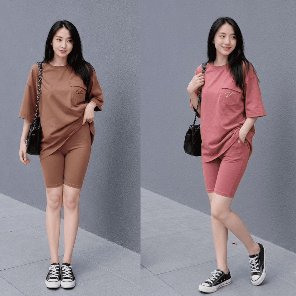 Đồ Bộ Nữ Bigsize 43-85kg Chất Thun Cotton Quần Lửng Ngố Mặc Nhà, Đi Chơi, Ngủ, Thể Thao ESHOP AD08