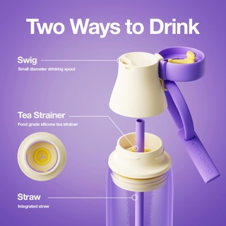 Bình Giữ Nhiệt Phủ Men Sứ Hữu Cơ Chako Lab Milk Mate, Có 2 Chế Độ Uống, Dung Tích 520ml, Có Lọc Trà Ẩn
