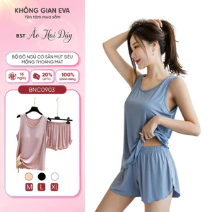 Bộ Đồ Ngủ Nữ Mùa Hè Có Sẵn Đệm Ngực Siêu Mỏng Chất Liệu Cao Cấp, Mềm Mại, Thoáng Khí BNC0903