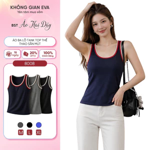 Áo Ba Lỗ Nữ Có Sẵn Mút Ngực, Áo Tank Top Nữ Chất Liệu Tencel Ôm Body Phong Cách Thể Thao 8008