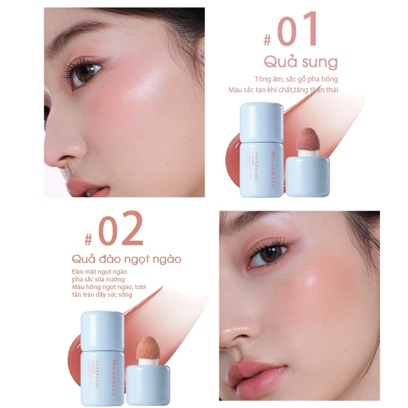 [HOT] Má Hồng Lỏng Mooekiss Soft Mist Liquid Blush Có Đầu Mút Tiện Lợi, Lên Màu Chuẩn Tự Nhiên 6.5g
