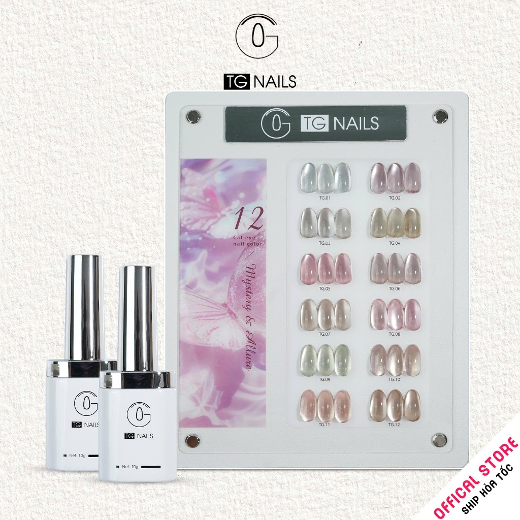 Set sơn gel 12 màu mắt mèo Thủy Tinh siêu sáng TG