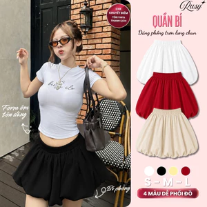 Quần SHORT BÍ NGÔ 2 Lớp Lưng Thun Co Giãn Chất Kate Mềm Mịn, Quần Đùi Nữ Kiểu Phồng Bồng QU03 RUSY
