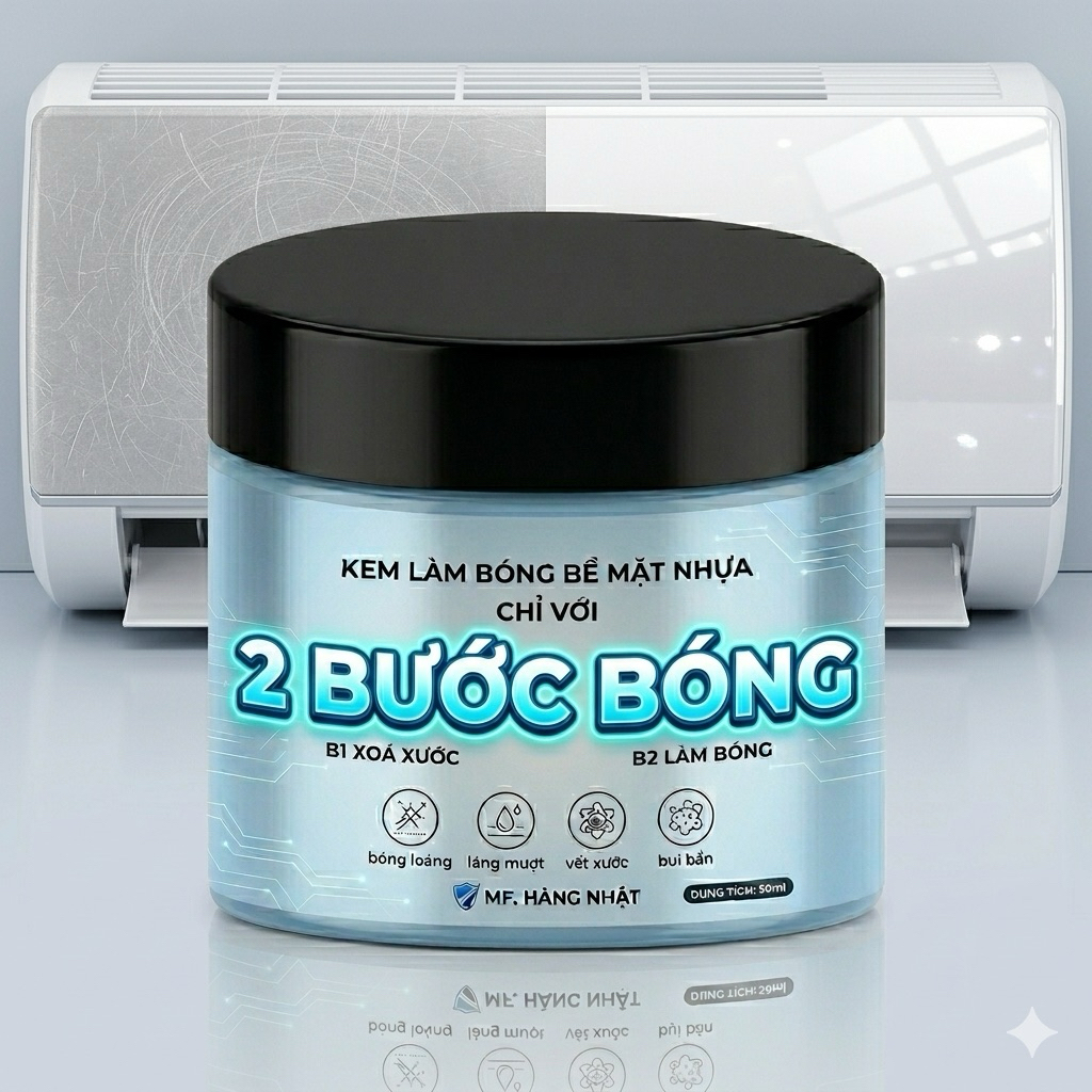 ( Siêu Bóng ) Kem 2 Bước Bóng 100ml - Làm Bóng Mọi Bề Mặt Nhựa Tân Trang Máy Móc Thiết Bị Nhựa