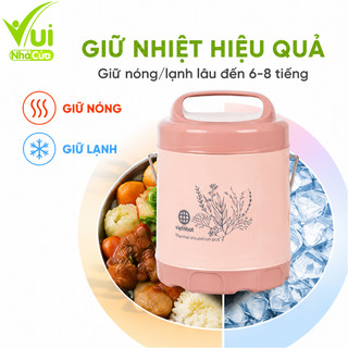 Cặp Lồng 2 Ngăn Giữ Nhiệt Việt Nhật GD143 - Cặp Lồng Inox Việt Nhật 2 Tầng Thiết Kế Nhỏ Gọn Dễ Mang
