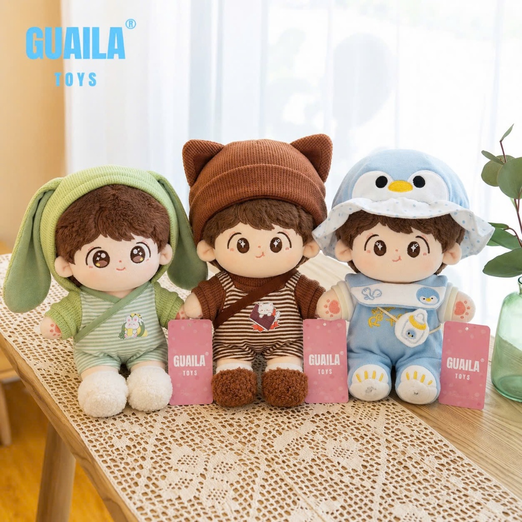 Búp bê đồ chơi cho bé, gấu bông, búp bê 20cm cho bé, búp bê bông, gấu bông dễ thương outfit doll 20cm